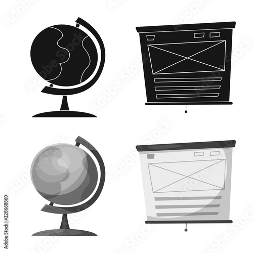 Vector design of education and learning icon. Collection of education and school stock symbol for web.
