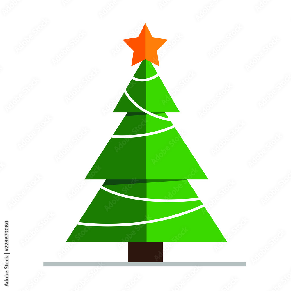 Obraz premium Christmas tree vector illustration