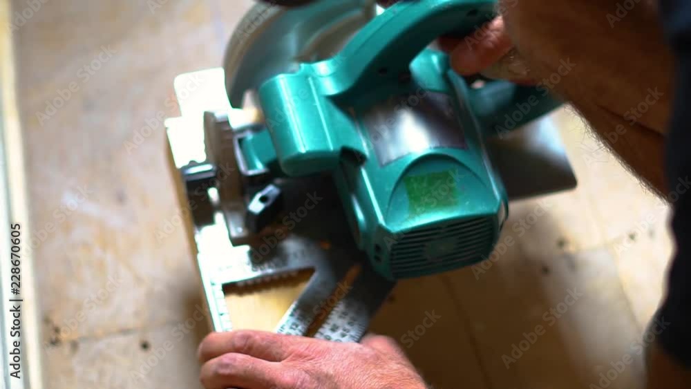 Cinematic Closeup of Carpenter Doing Renovation Work Cinematic Closeup of Carpenter Doing Renovation Work