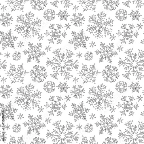 Christmas pattern from snowflakes