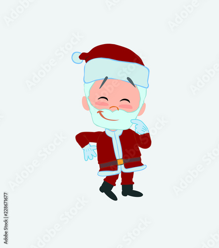 Santa Claus with funny expression. 