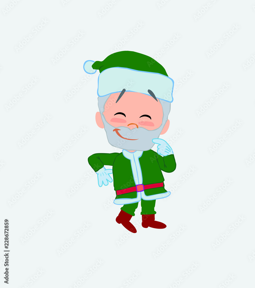 Green Santa Claus with funny expression. Green Santa Claus with funny expression.