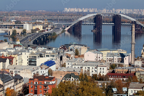 Photos The bridge, which is being repaired, is on the other side of the city