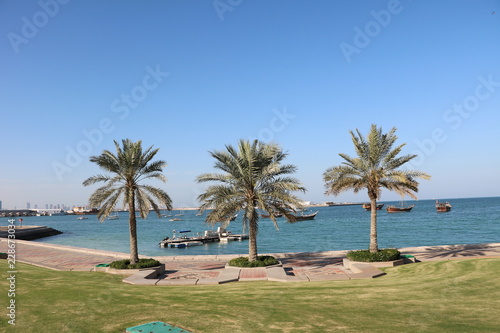 The Doha Corniche, Katar am Arabischen Golf 