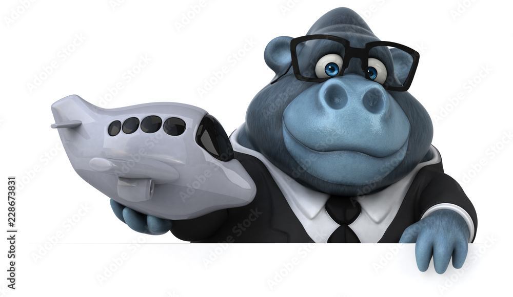 Fun gorilla - 3D Illustration Fun gorilla - 3D Illustration