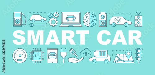 Smart car word concepts banner