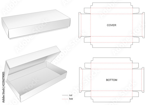 Die stamp instrument cover two parts box