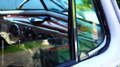 inside view of a classic car