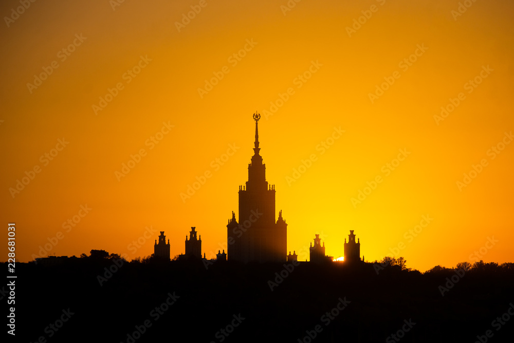 sunset in moscow