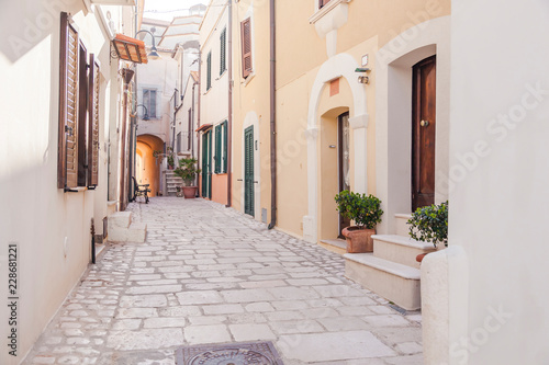 Italy, Molise, Termoli, Old town, empty alley photo