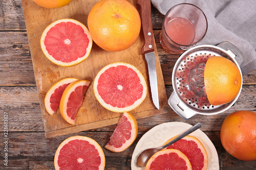 grapefruit and juice