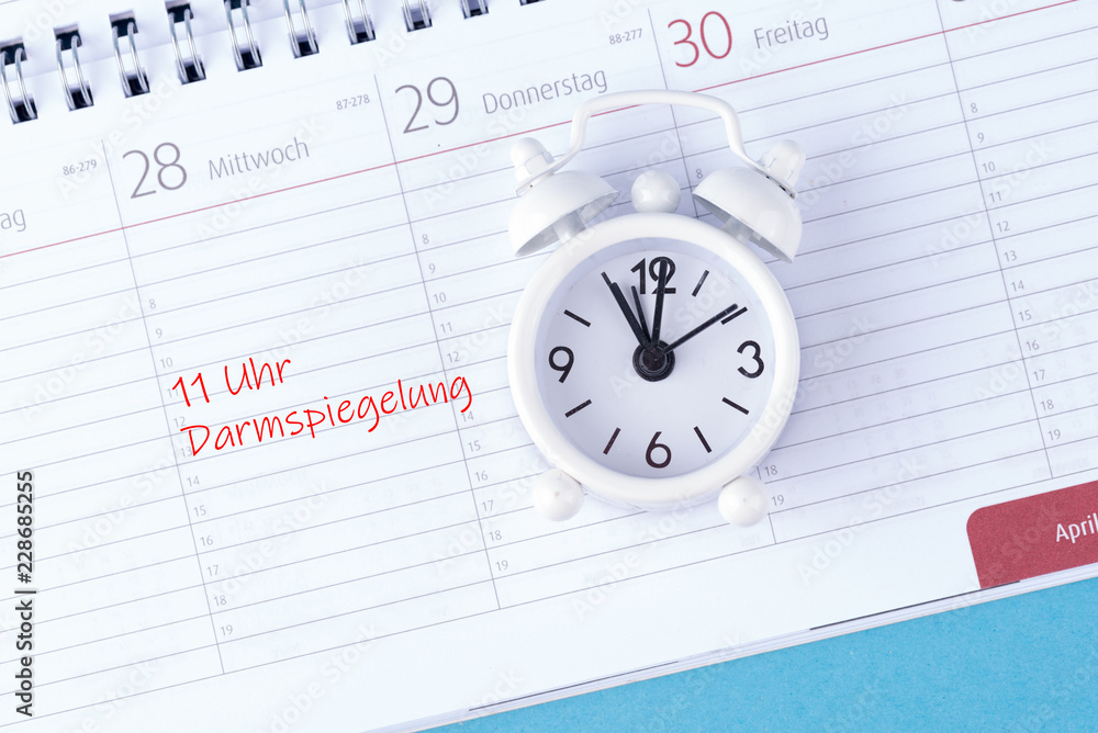 Erinnerung im Terminkalender zur Darmspiegelung Erinnerung im Terminkalender zur Darmspiegelung