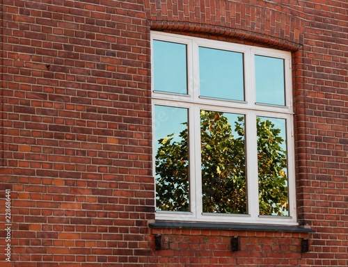  window in a brick wall