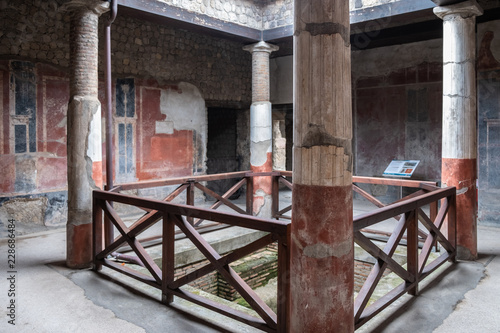 colonnade of impluvium an ancient Roman, Pompeii photo