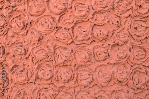 Wall stucco, rose shape pattern