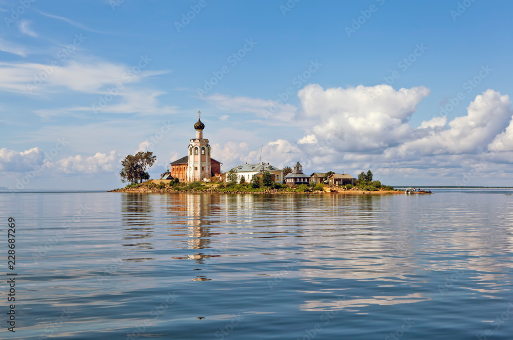 Savior Stone Monastery. Stone Island. Kubensky lake. Ust-Cuban region.  Vologodskaya Oblast. Russia Stock Photo | Adobe Stock