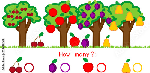 Tableau sur toile How many different fruits on trees