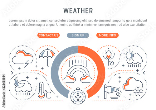 Linear Banner of Weather.