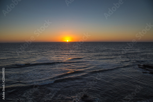 Sunset. San Diego  California  USA. Ocean  sunset  coastal view. Landscape. 