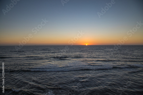 Sunset. San Diego  California  USA. Ocean  sunset  coastal view. Landscape. 