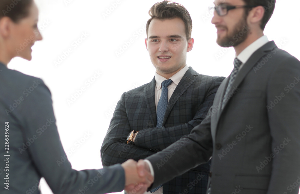 business concept .handshake financial partners. business concept .handshake financial partners.