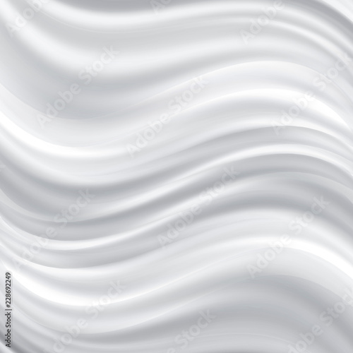 Silk white and grey wavy background