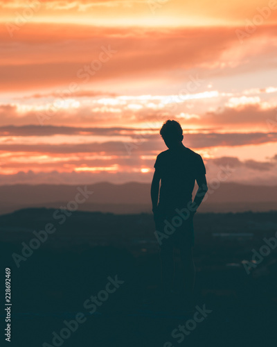Human Silhouette in front of Sunset