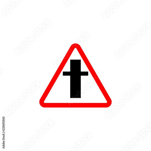 Free Download Road sign.Intersection with a minor road - GFXLoad