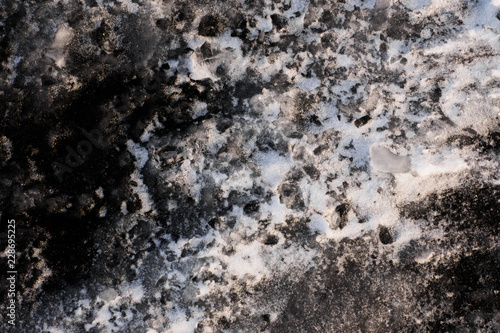 Texture of ice on baikal lake in winter. Cracked ice texture. © Evgeniy