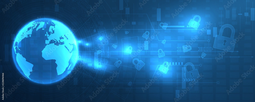 Technology security concept. Modern safety digital background. Protection of personal data. Vector illustration. Technology security concept. Modern safety digital background. Protection of personal data. Vector illustration.