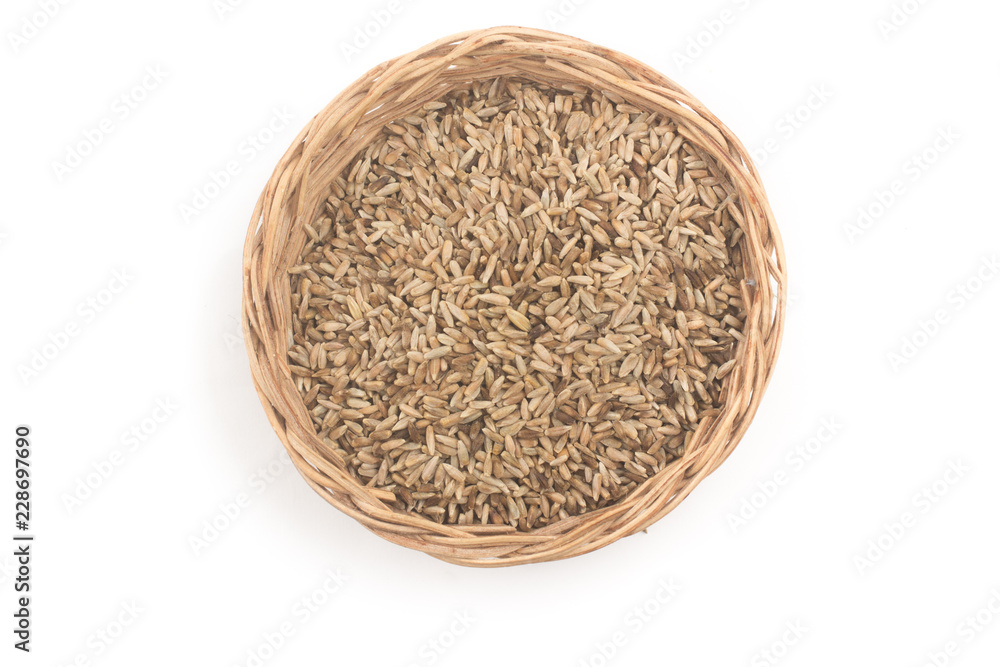 Raw Rye in a bowl Raw Rye in a bowl