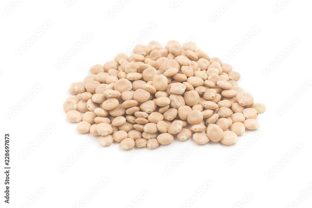 Pile of Raw altramuces, lupinus albus beans. Also known as Tremoco and lupini Pile of Raw altramuces, lupinus albus beans. Also known as Tremoco and lupini