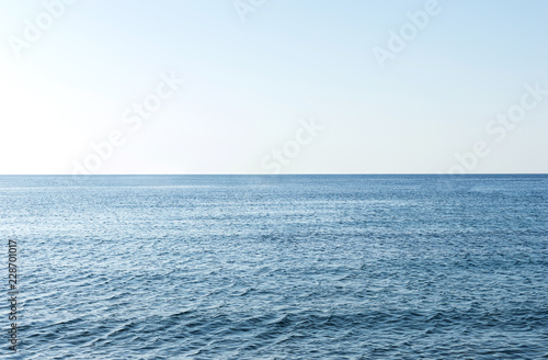 Blue sea and sky as natural background. Summer landscape.