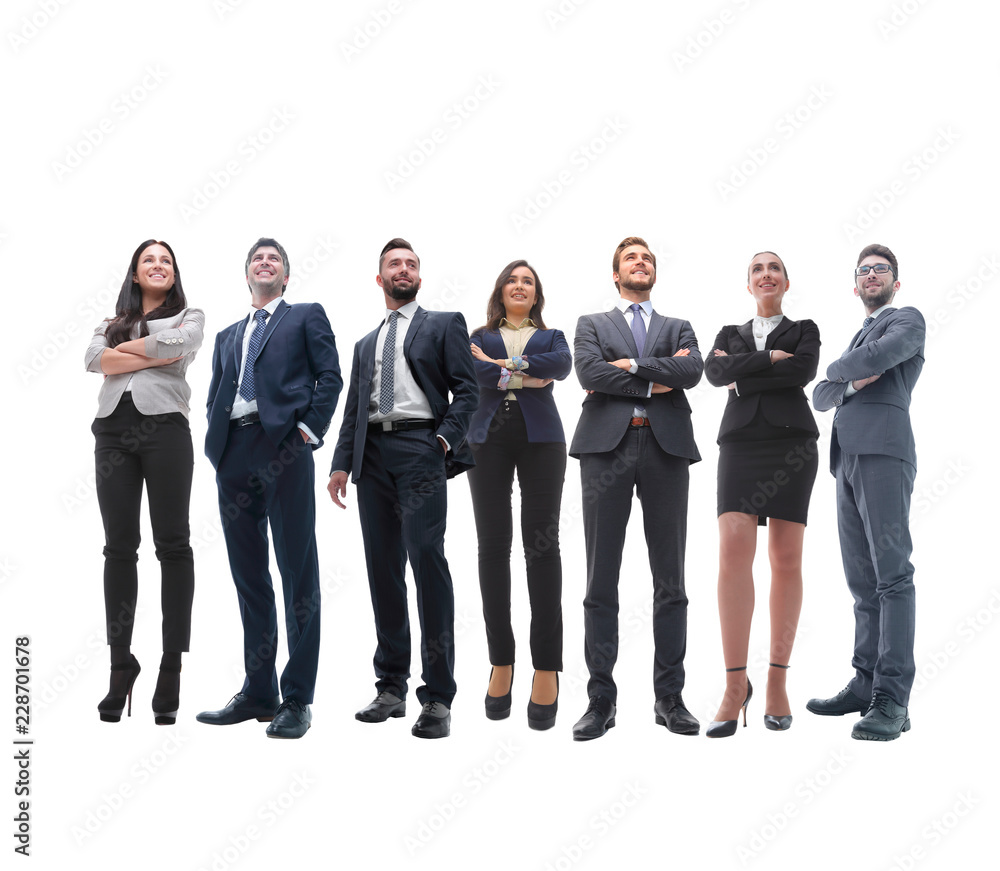 happy successful business team isolated on white background happy successful business team isolated on white background