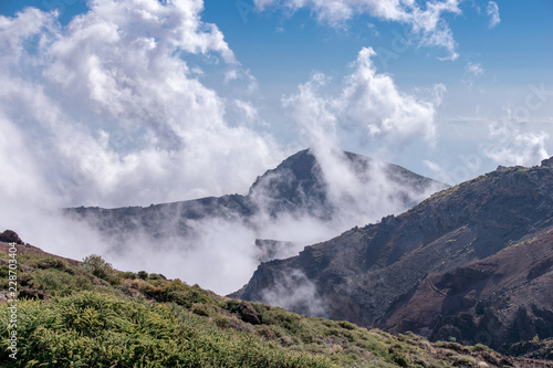 View above the clouds at Roque de Los Muchachos, La Palma Island, Canaries, Spain