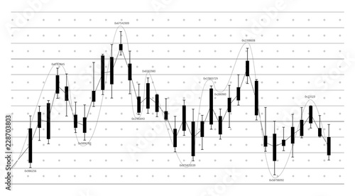 Abstract black trade diagram isolated on white