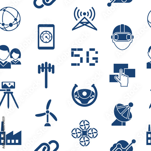 Digital vector mobile technology simple icons