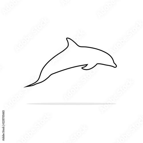 Dolphin icon. Vector concept illustration for design.