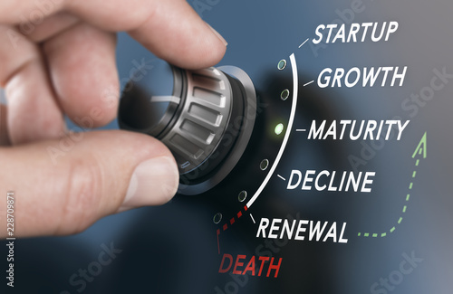 Tableau sur toile Business Life Cycle Concept