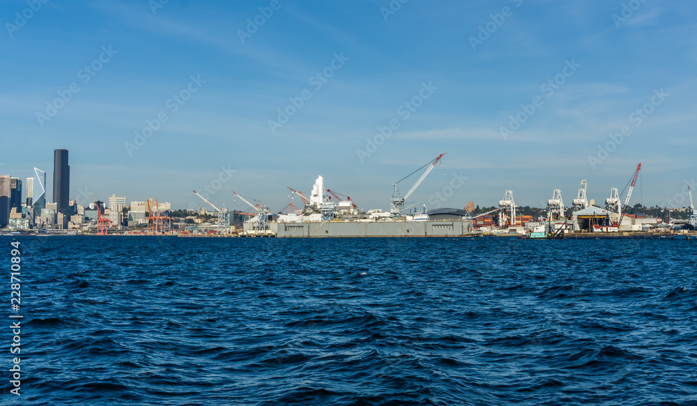 Seattle Port Cranes