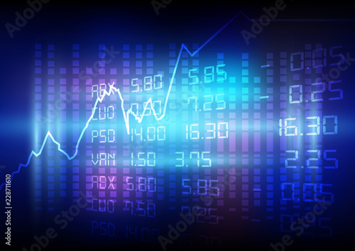 Abstract stock board and highlight graph that can use for business presentation. Vector Illustration.