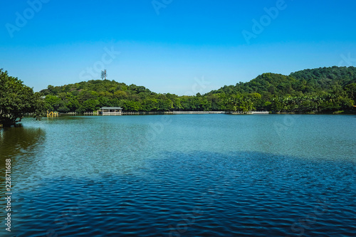 Lake on top of the xiqiao mountain foshan city china