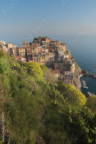 View of Vernazza one of Cinque Terre in the province of La Spezia, Italy