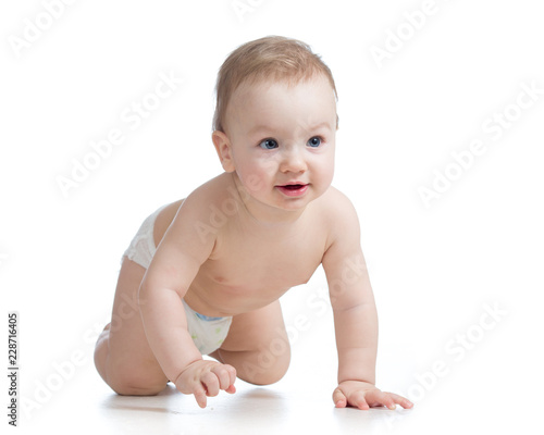 cute funny baby weared diap...