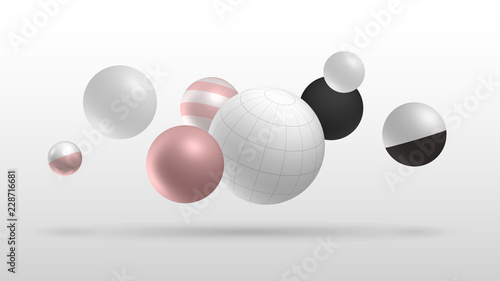 Decorative geometric balls.