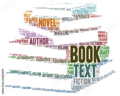 Book word cloud concept
