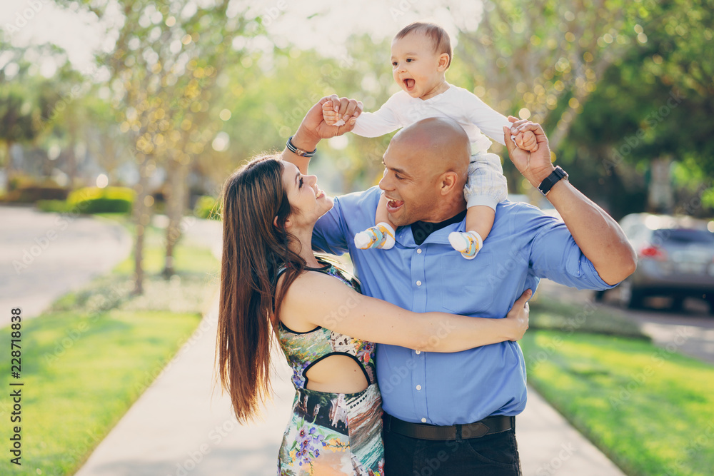 Fototapeta premium family on a walk