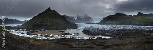 Beautiful photo of Jokulsarlon Glacial lake full of floating icebergs