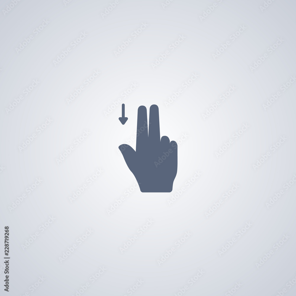 Double tapping down, vector best flat icon Double tapping down, vector best flat icon