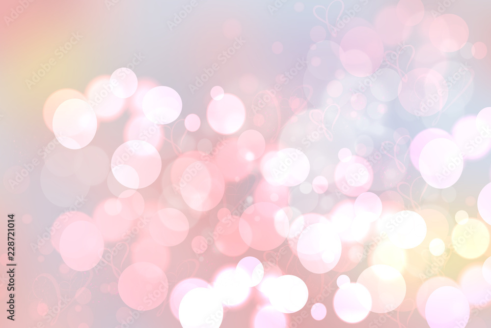 Festive pink bright abstract Bokeh, colorful gradient defocused and pastel colored. Beautiful texture.